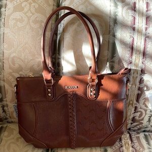 NWT GLADDON Brown shoulder tote bag